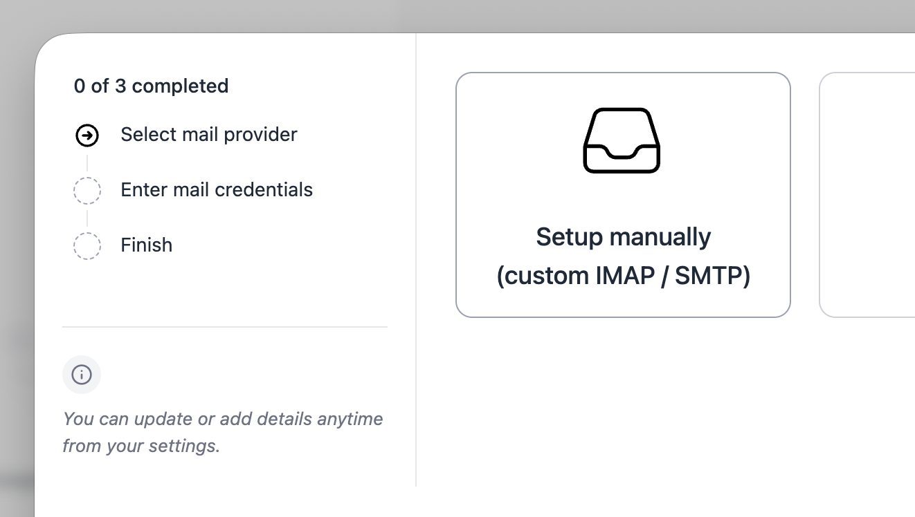 email client IMAP Setup